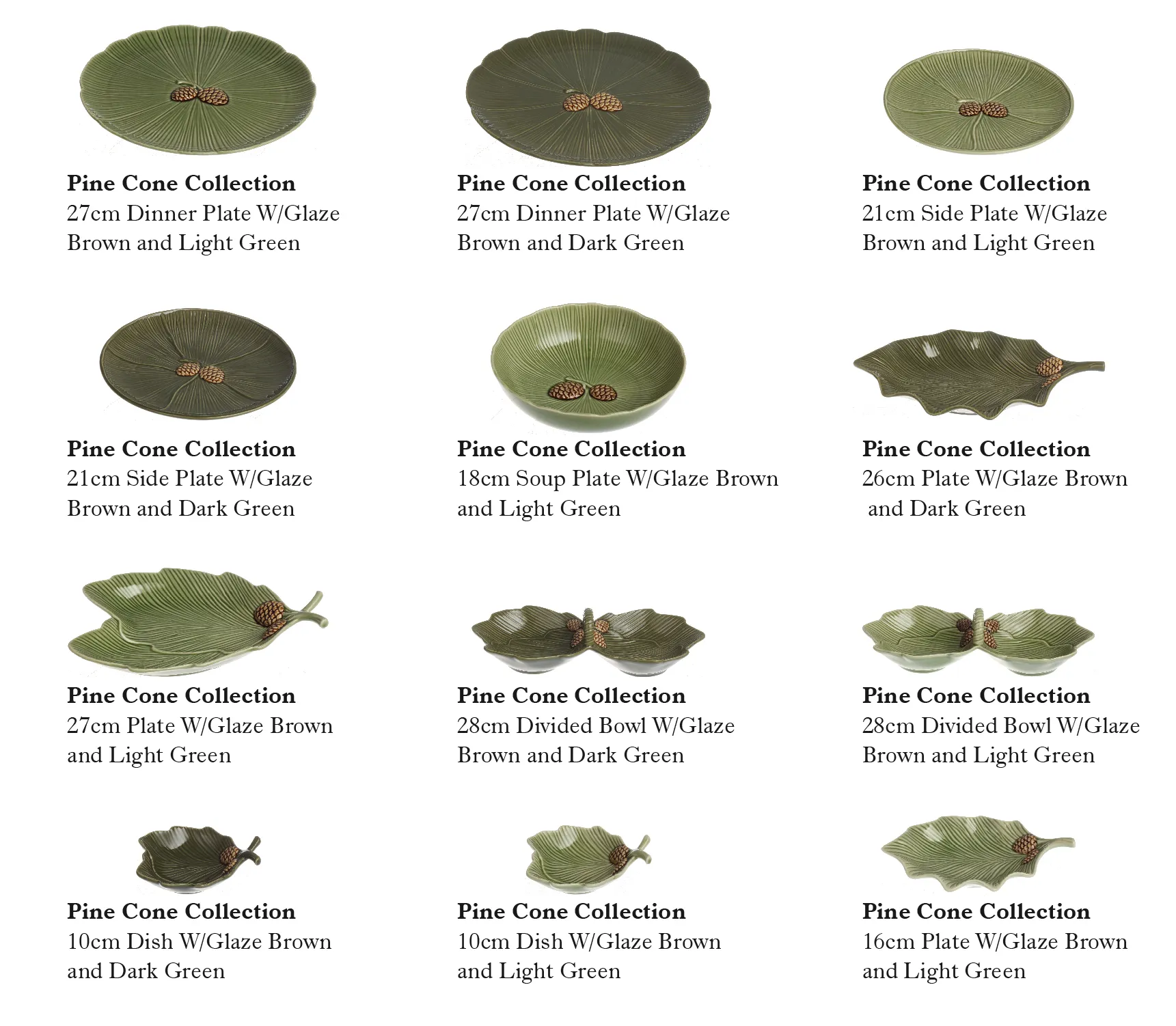 Tropical Dinnerware Wholesale With Green Pinecone Theme-11