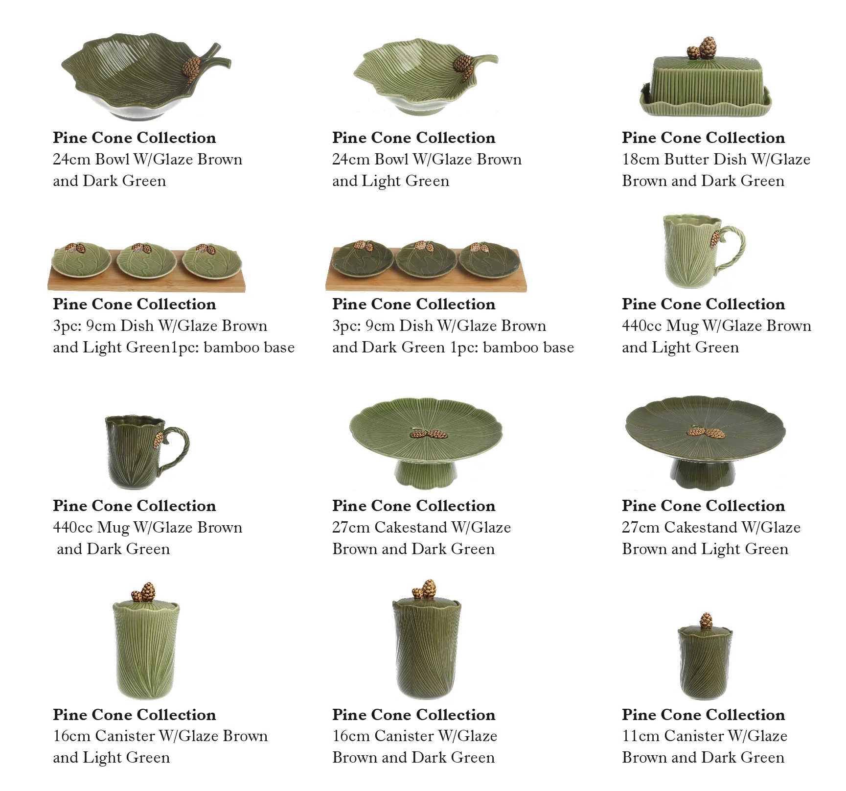 Tropical Dinnerware Wholesale With Green Pinecone Theme-12