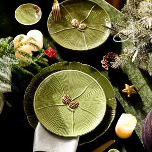 Tropical Dinnerware Wholesale With Green Pinecone Theme-5