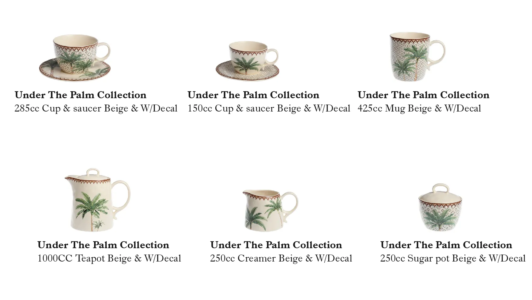 Tropical Palm Tree Ceramic Crockery Wholesale for Restaurant-11