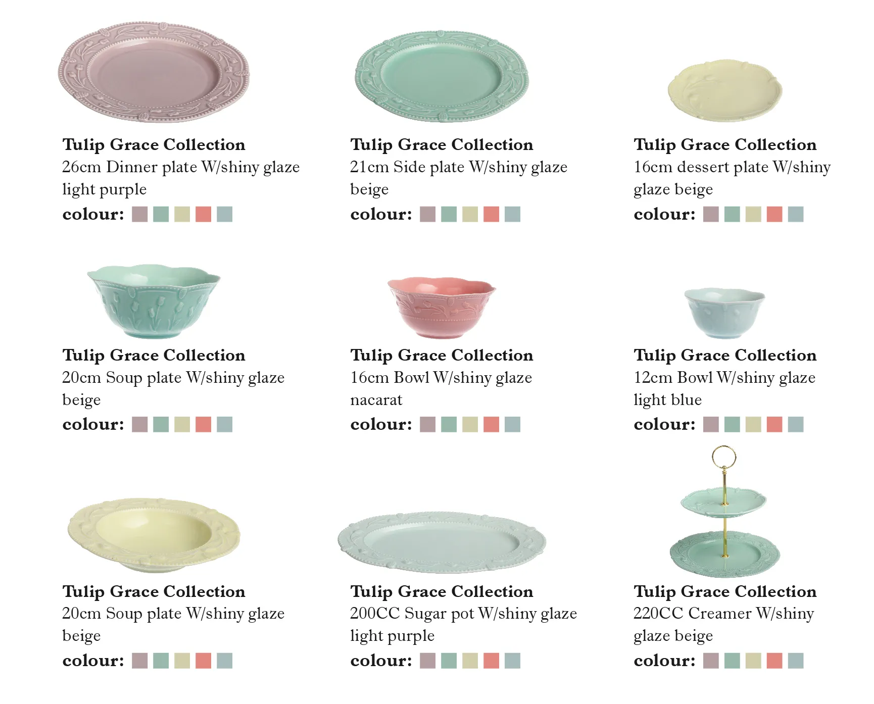 Tulip Cream Color Dinner Sets Wholesale With Multiple Sizes-11