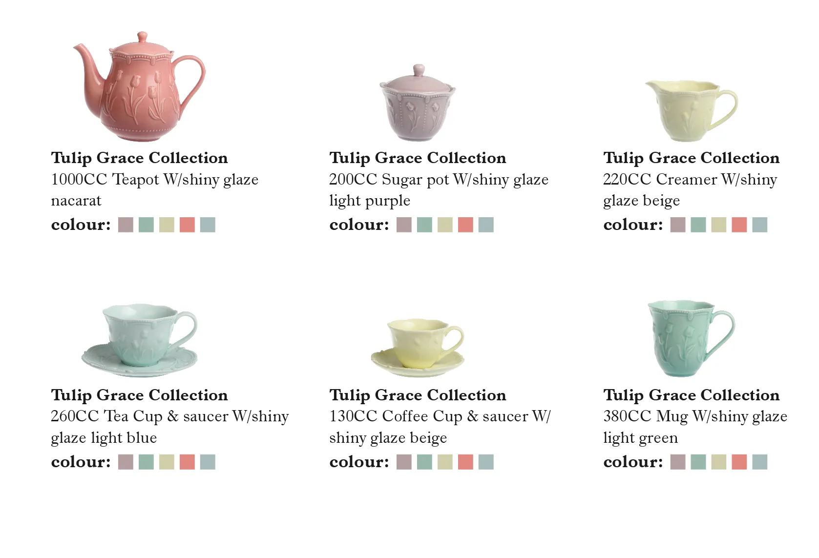 Tulip Cream Color Dinner Sets Wholesale With Multiple Sizes-12