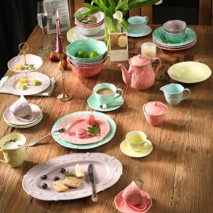 Tulip Cream Color Dinner Sets Wholesale With Multiple Sizes
