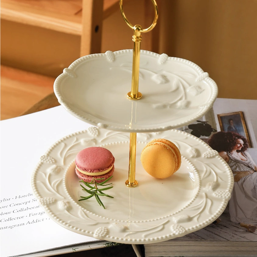 Wholesale Restaurant Crockery, Embossed White Serveware-1