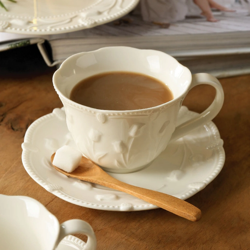 Wholesale Restaurant Crockery, Embossed White Serveware-2