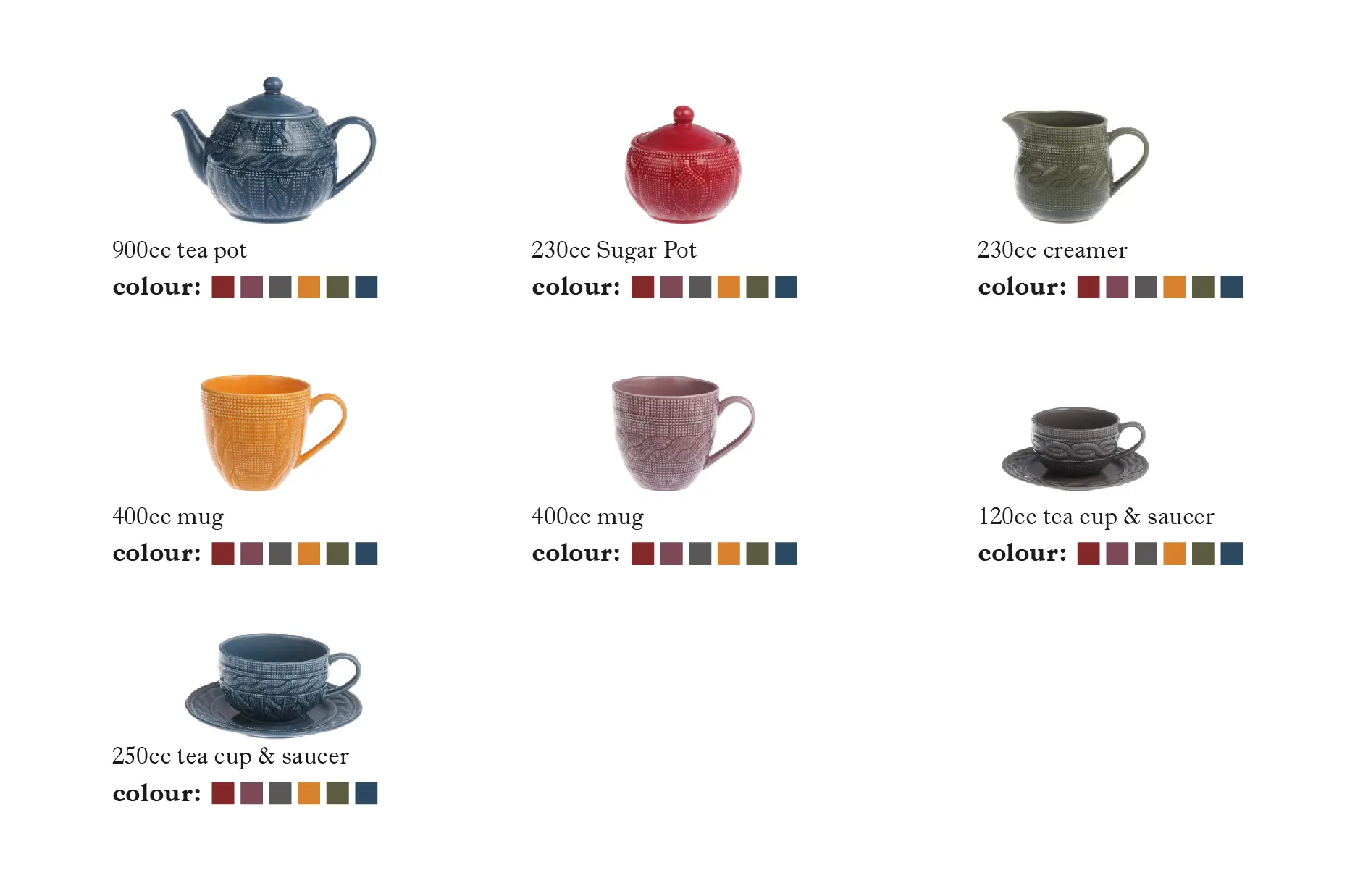 Exquisite Wholesale Hotel Tableware, Knit-Texture Porcelain Sets-13