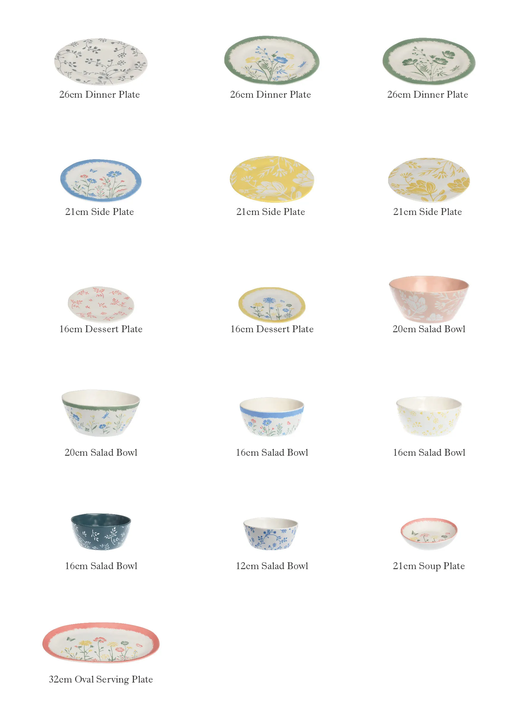Soft Color Floral Wholesale Dish Sets for Dining & Decor-5