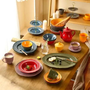 Vivid Color Wholesale Restaurant Tableware, Full Dining Sets-1