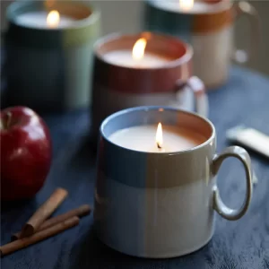 Candle Vessels Bulk, Custom Two-Tone Ceramic Mug Jars