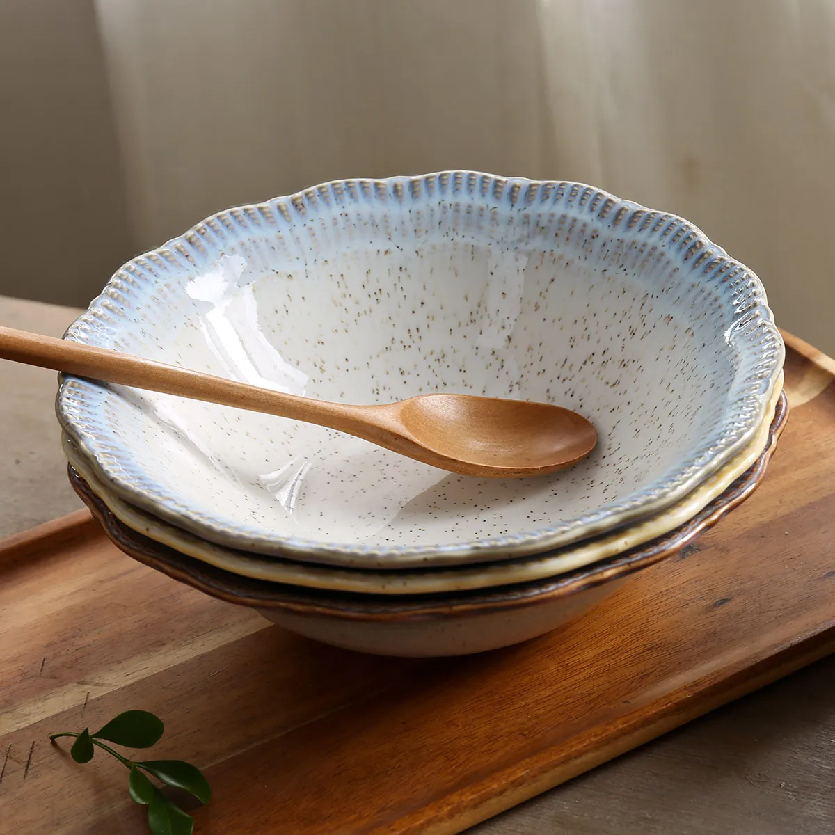 Wholesale Ceramic Salad Bowls, Drip Glaze & Dishwasher Safe​-2